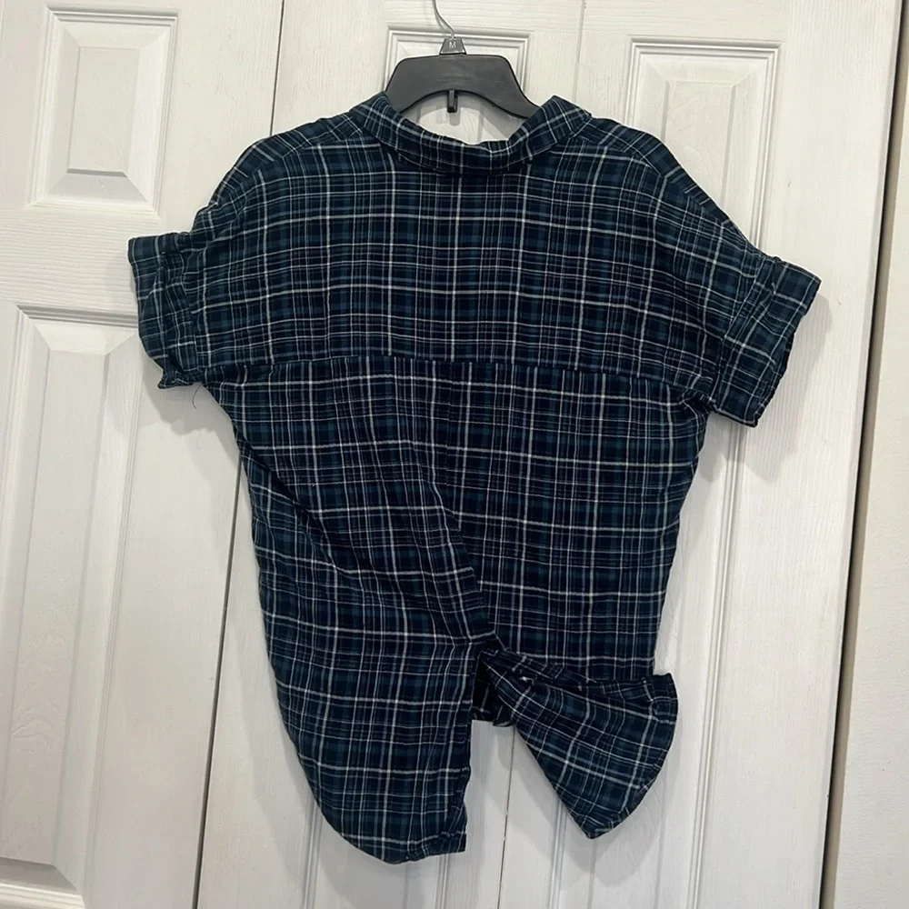Madewell Swenson pop over baggy shirt short sleeve size XXS
